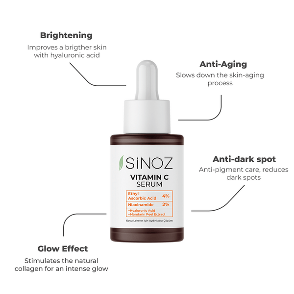 Sinoz Vitamin C Serum 30ML – Brightening, Hydrating & Anti-Aging Care