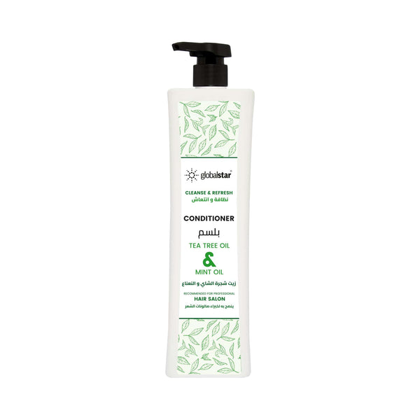Globalstar Tea Tree & Mint Oil Hair Care Set – 1000ml Each – Invigorating & Refreshing for Stronger, Healthier Hair