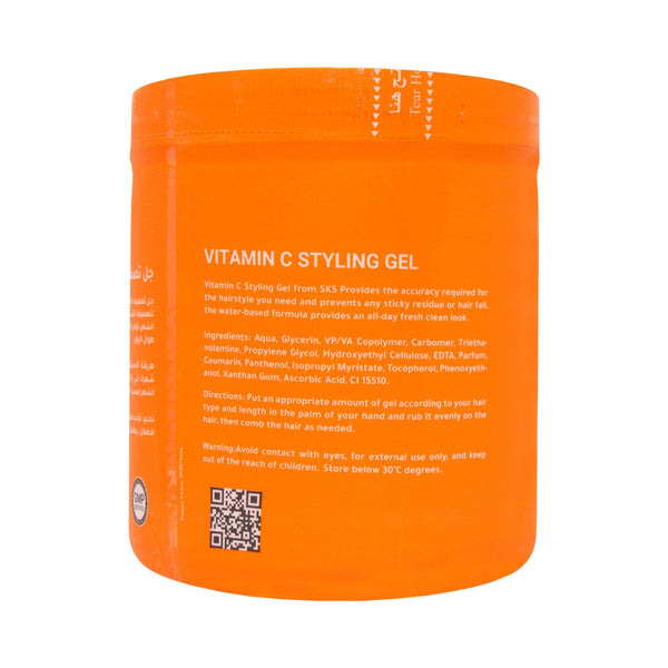 SK5 Vitamin C Hair Gel 1000ml – All-Day Hold with Vitamin C | Non-Sticky & Clean Finish