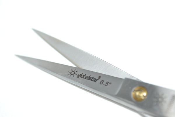 مقص حلاقة احترافي من جلوبال ستار مقاس 6.5 بوصة - مقص قص شعر من الفولاذ المقاوم للصدأ مع قبضة مطاطية