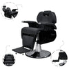 Globalstar 2687 Black Men’s Barber Chair – Hydraulic Reclining Salon Chair with Adjustable Headrest