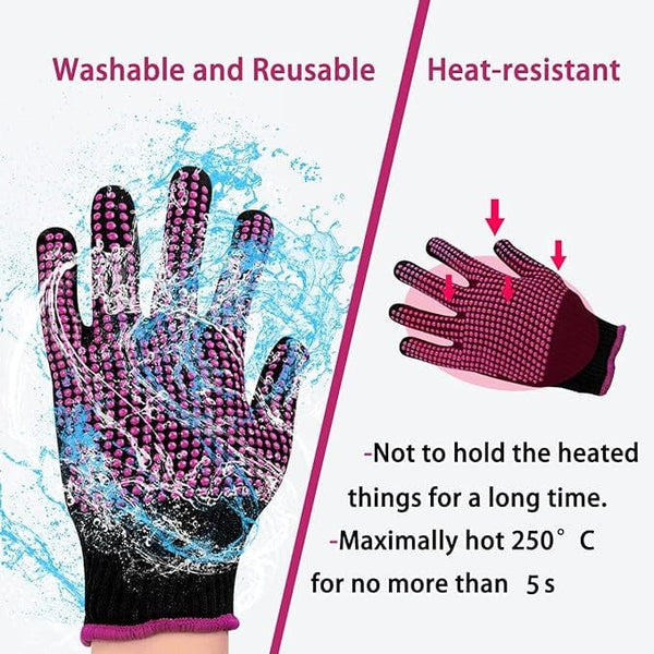 Globalstar Heat Resistant Gloves for Sublimation | 2pcs Universal Fit with Silicone Bumps