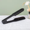 Globalstar Black V-Shaped Folding Boar Bristle Hair Brush for Straight Hair | Compact and Efficient
