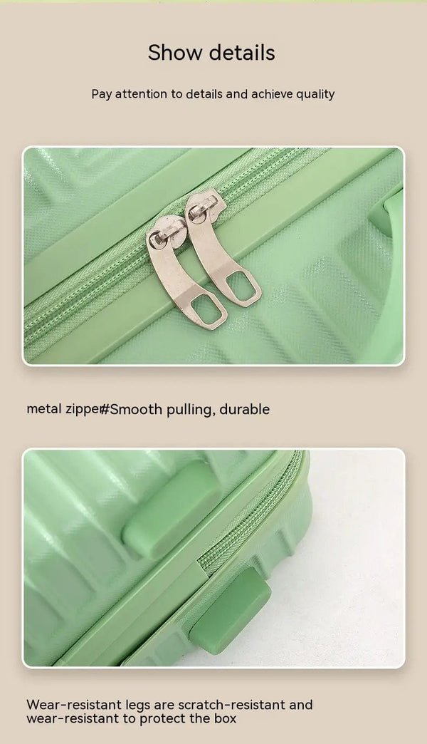 Globalstar Green Hard Shell Makeup Travel Case - Waterproof ABS Cosmetic Organizer with Secure Closure