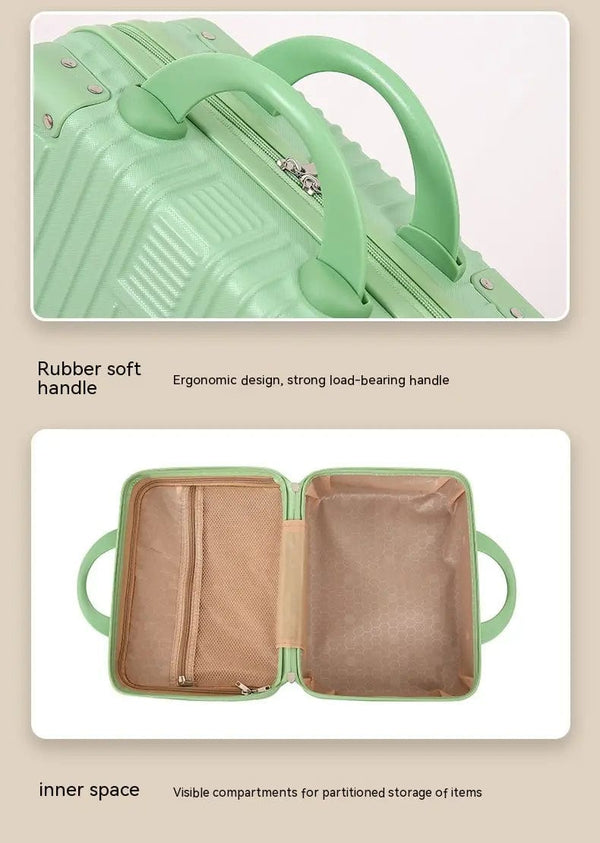 Globalstar Green Hard Shell Makeup Travel Case - Waterproof ABS Cosmetic Organizer with Secure Closure