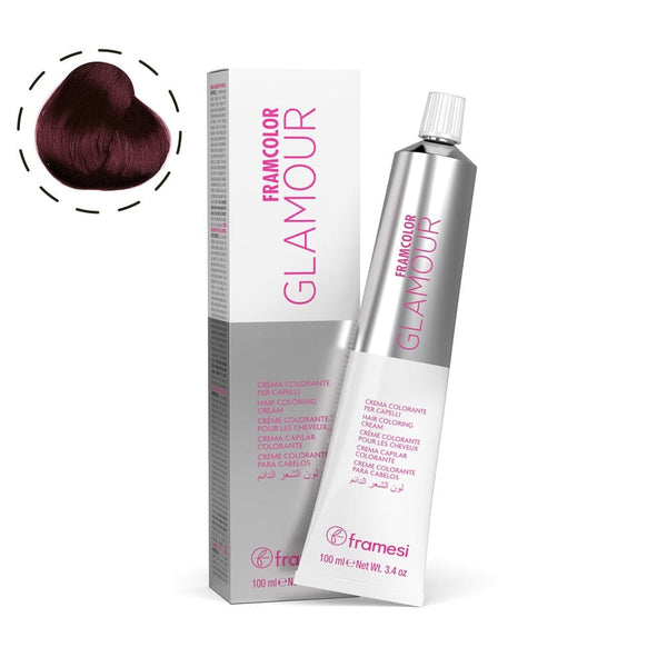 Framesi 4.65 Medium Chestnut Purple Hair Dye 100ml – Professional Natural Purple Chestnut Shade