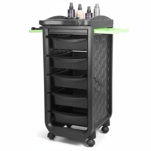 Globalstar Professional Salon Trolley with 5 PVC Drawers – Premium Hairdressing and Barber Organizer