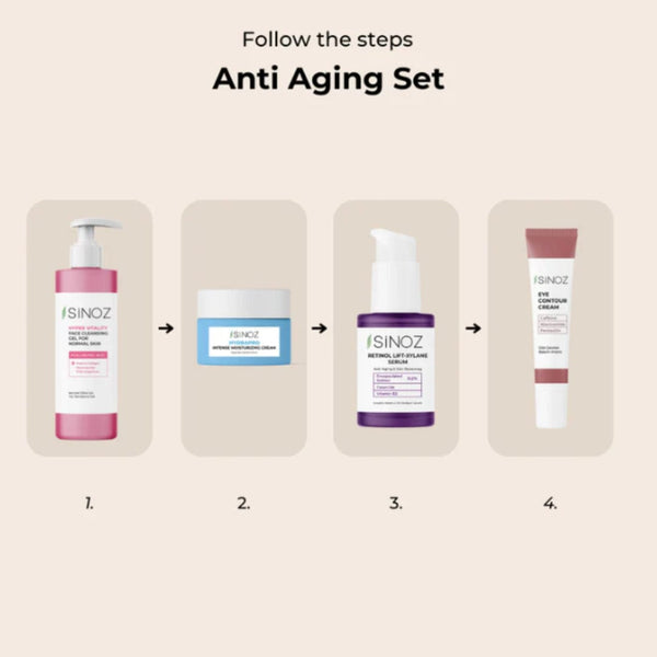Sinoz Advanced Anti Aging Skincare Set – Wrinkle Reduction & Skin Renewal