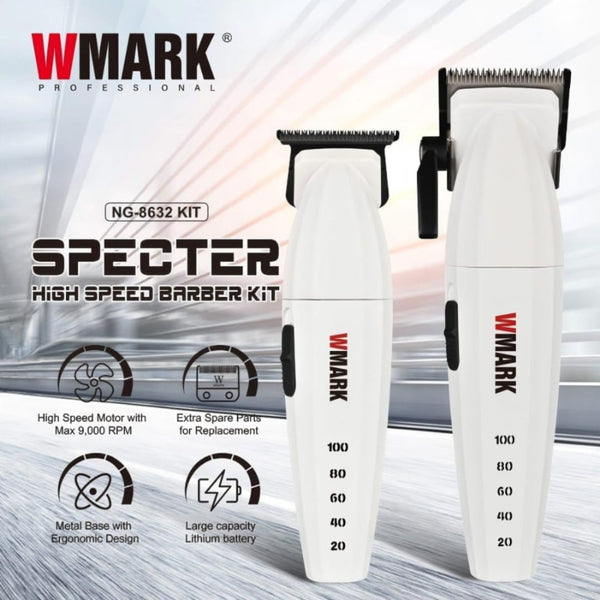 WMARK NG-8632KIT Professional Hair Clippers Trimmers Set LED Display Barber Kit Gift Box