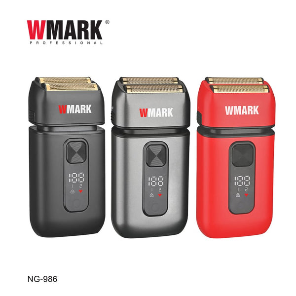 WMARK NG-986 Professional Foil Shaver High Speed 8000 RPM Cordless Barber Shaver Gold Titanium Foil