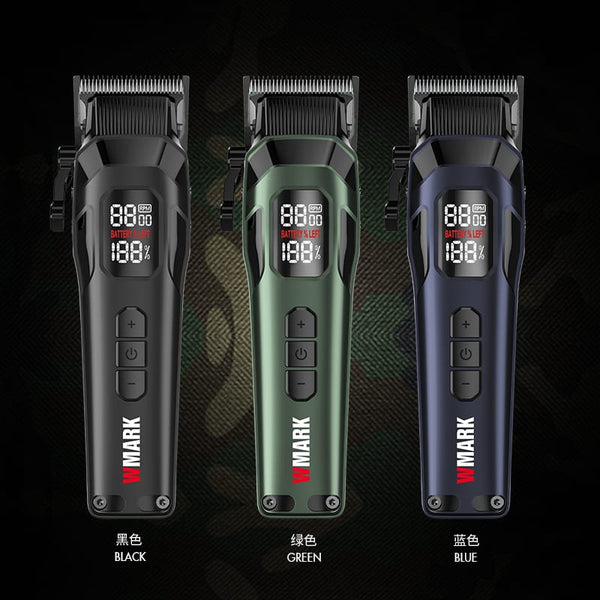 WMARK NG-8080 Professional Hair Clipper 9000 RPM 5-Speed DLC 9CR18 Blades 4600mAh 400min Battery