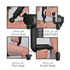 Globalstar GS-G004 Massage Gun 3200 RPM, 5 Speed Levels - 4 Massage Heads | 1800mAh Rechargeable Battery