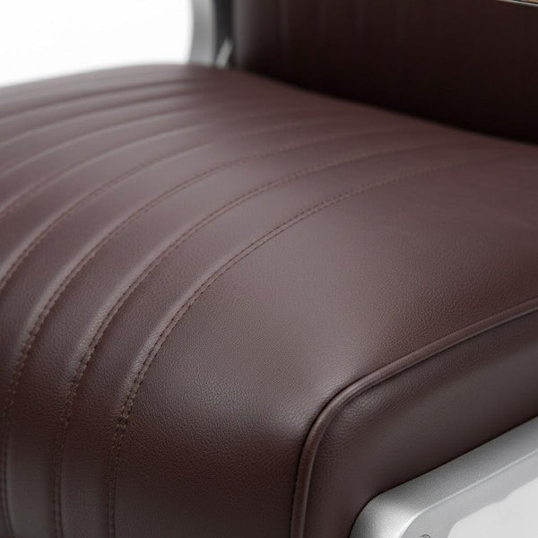 Globalstar DY-11 Red and Brown Barber Chair – Soft Leather 360° Rotating Professional Salon Chair