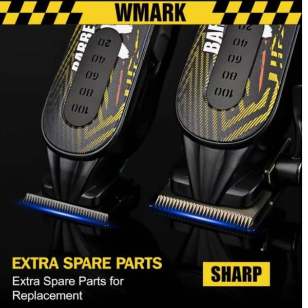 WMARK NG-8631KIT Professional Hair Clipper Trimmer Set 9000RPM Metal Body 240 Min Runtime 9 Guide Combs