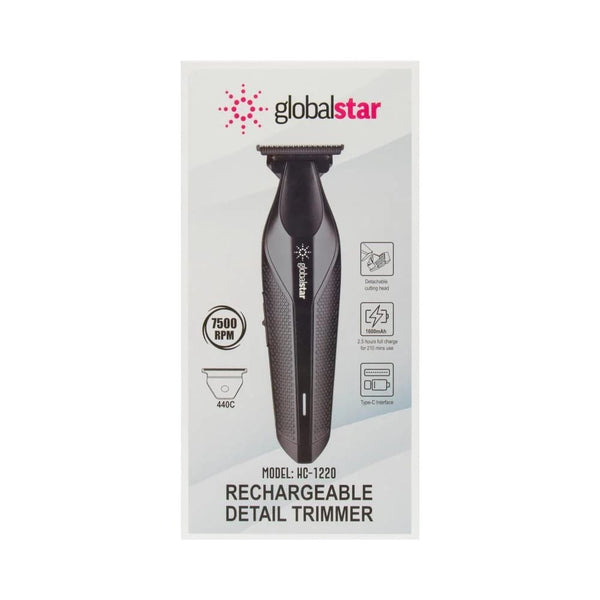 Globlastar Professional Beard & Hair Trimmer - Detachable Head Type-C Fast Charge | Long Battery Backup