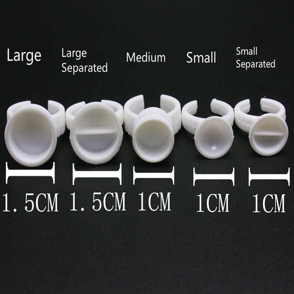 Globalstar 100PCS Disposable Tattoo Ink Caps Rings - Perfect for Microblading and Semi-Permanent Makeup