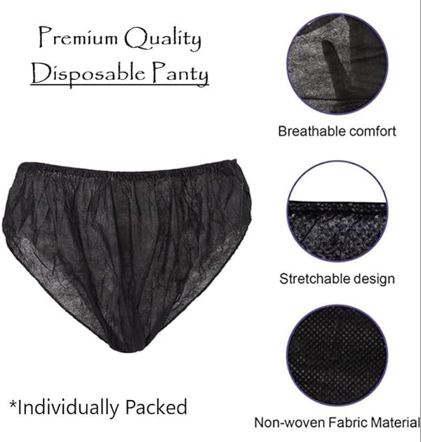 Globalstar 100-Pcs Ultra-Soft Blue Disposable Women's Travel Panties - Stylish Non-Woven Freshness for Any Occasion