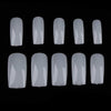 Globalstar 500pcs Natural Acrylic Full Cover Artificial False Nails Tips with Storage Box for Home and Salon Manicures