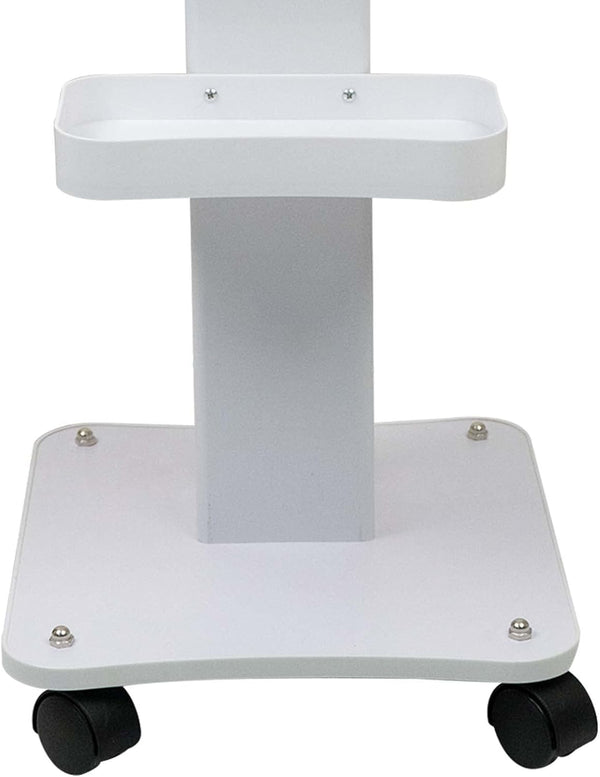 Globalstar Professional Salon & Beauty Trolley – Portable Medical Device Cart with Lockable Wheels, ABS & Aluminum Stand – White