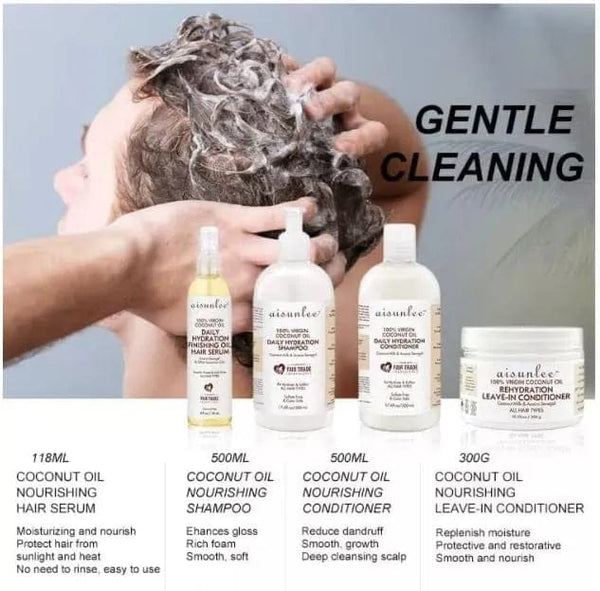 Aisunlee Leave-In Conditioner (300g): Deep hydration with 100% Virgin Coconut Oil for all hair types | Awarid cosmetics