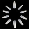 Globalstar 500PCS Coffin Nail Tips - Long Ballerina Acrylic Fake Nails, Extra Natural False Nails (10 Sizes)