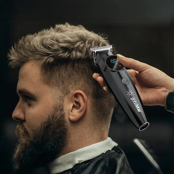 Global Star GS-9023 Hair Trimmer with USB Type-C - 6 Comb Attachments | Precision Grooming for Men