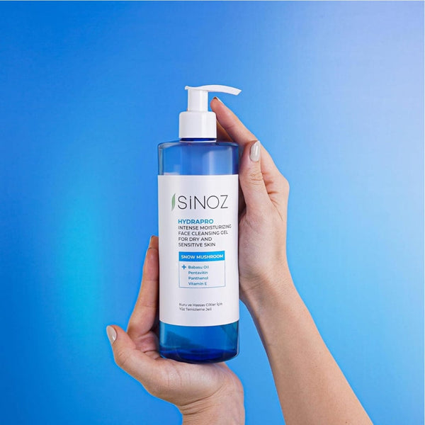 Sinoz Hydrapro Facial Cleansing Gel – Intensive Moisturizing for Dry Sensitive Skin, 400ml