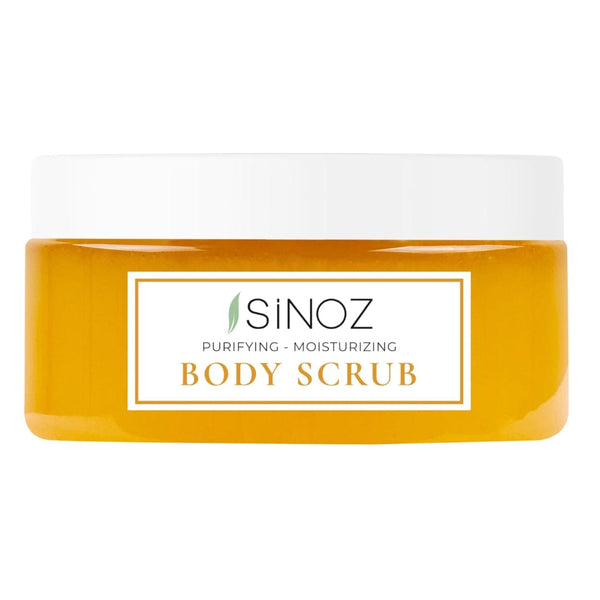 Sinoz Gold Aura Body Scrub – Natural Salt Exfoliation with Soothing Cucumber Extract, 300g