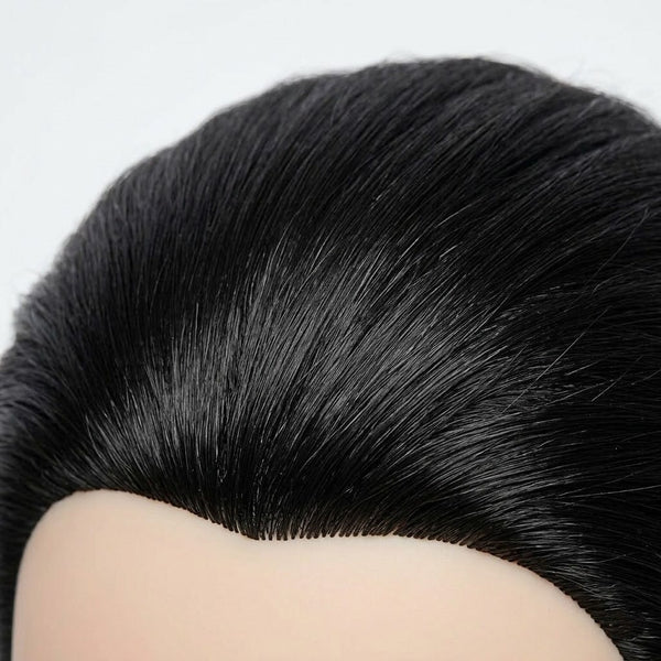 Globalstar Mannequin Training Head – Professional Black Hair Practice Head for Hairdressing