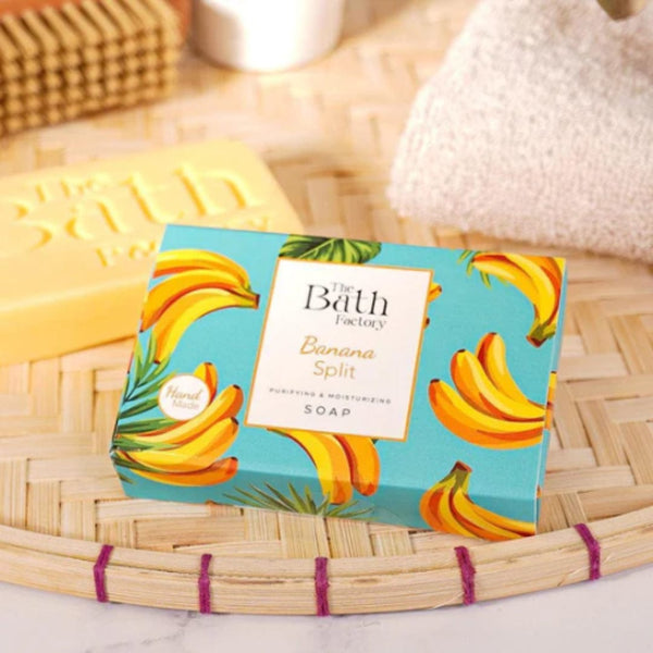 The Bath Factory Banana Split Soap – Moisturizing Hand & Body Cleanser, 80g