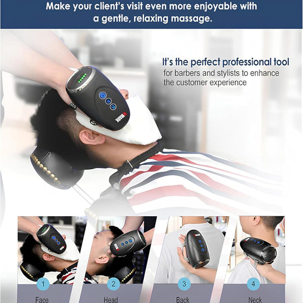 WMARK NG-SM001 Cordless Handheld Massager USB Rechargeable 2600mAh 13 Hours Runtime Barber Salon Heat Vibration