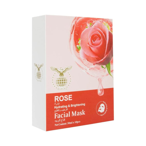 Black Rose Hydrating Face Mask – Pack of 10 for Deep Moisture and Skin Revitalization