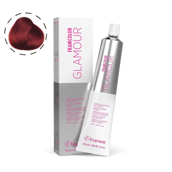 Framesi FramColor Glamour The Reds 100ml – Permanent Red Hair Color with 100% Grey Coverage