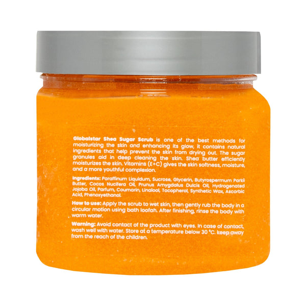 Globalstar Exfoliating Sugar Scrub with Shea Butter & Vitamin C – 600g, Nourishes & Revitalizes Skin