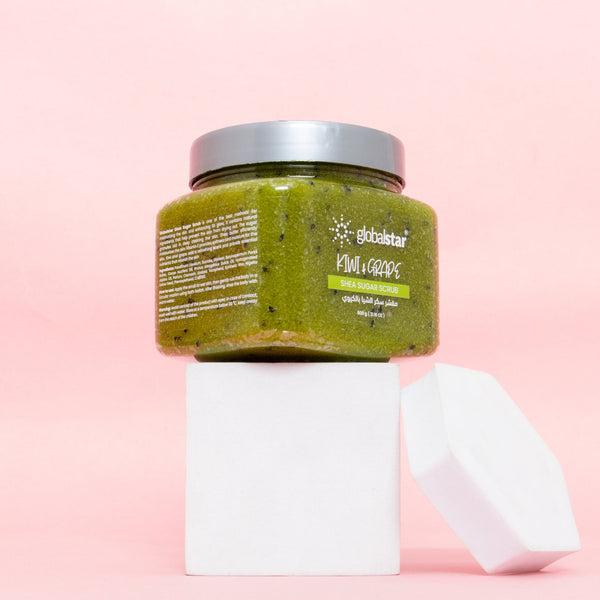 Globalstar Kiwi & Grapes Sugar Scrub 600g – Refreshing Exfoliation with Shea Butter for Smooth, Moisturized Skin