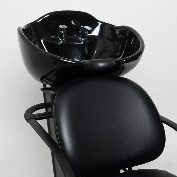 Globlastar Black Professional Shampoo Chair –Comfortable Salon Backwash Unit