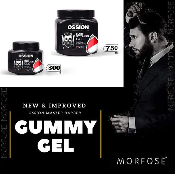 جل الشعر Morfose Ossion Mega Strong Red Gum 750 مل - ثبات فائق لتصفيفات جريئة