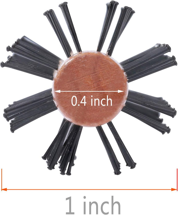 Globalstar 1 Inch Mini Round Brush - Perfect for Short Hair, Bangs, and Beard Styling