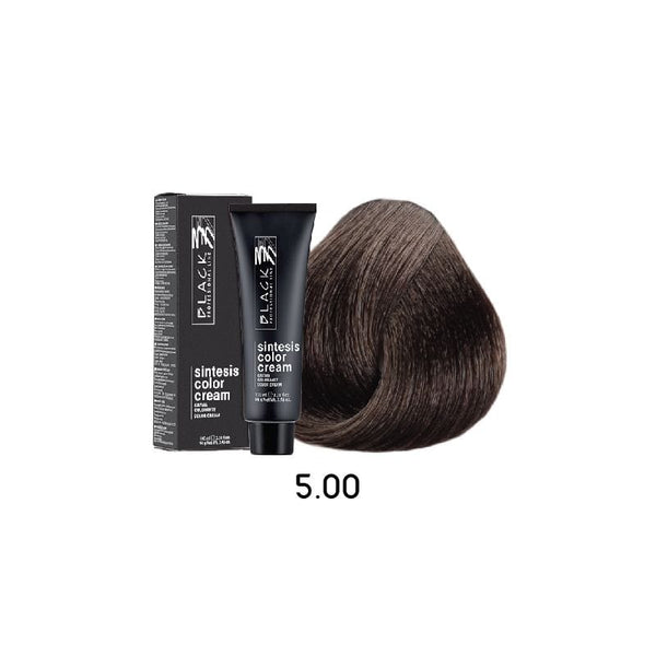 Black Professional Line Sintesis 5.00 Intense Light Brown Hair Color Cream - 100ml