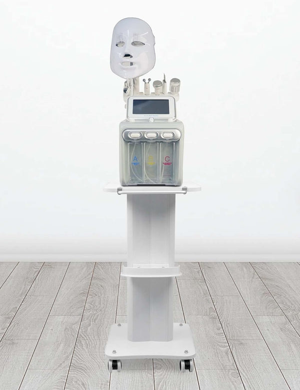 Globalstar Professional Salon & Beauty Trolley – Portable Medical Device Cart with Lockable Wheels, ABS & Aluminum Stand – White