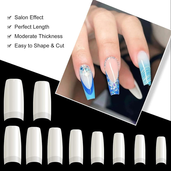 Globalstar Pro 500-Piece French Style False Nail Kit - Flawless Manicures