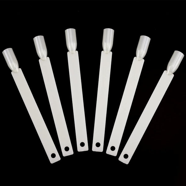 Globalstar Natural Nail Art Practice Tips - 50 Pieces Fan-Shaped Color Display with Mounting Screw