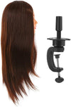 Globalstar 30% Human Hair Mannequin Head with Clamp Holder - 24'' Perfect for Braiding & Styling Practice