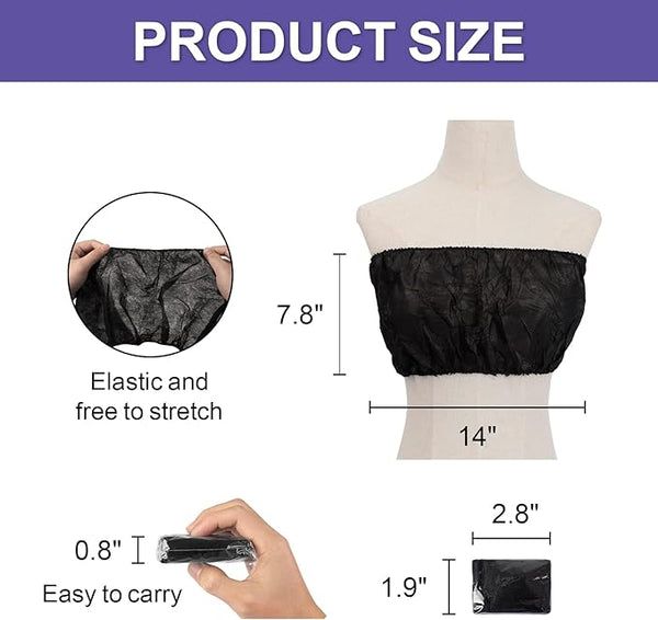 Globalstar 20pcs Women's Disposable Strapless Bras - Perfect for Vacation, Spa, and Spray Tanning