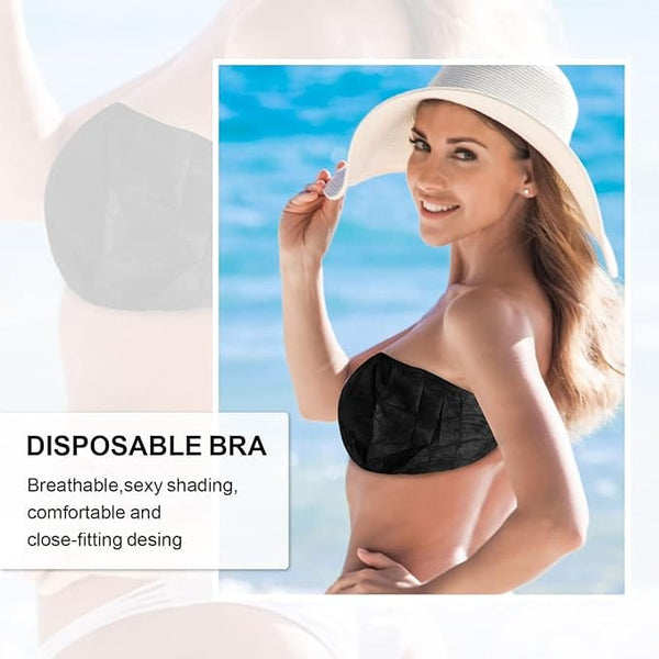 Globalstar 20pcs Women's Disposable Strapless Bras - Perfect for Vacation, Spa, and Spray Tanning