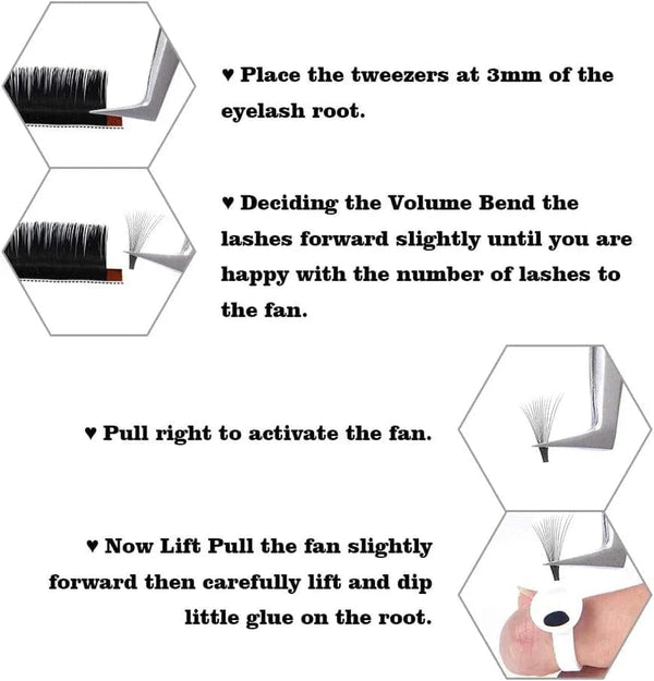 Globalstar Fan Lashes 0.07C Mix - Unleash the Power of Dramatic Volume Lashes