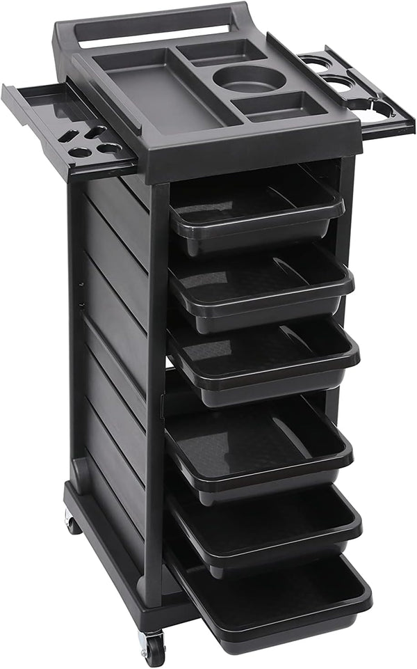 Globalstar Salon Equipment Trolley with 6 Drawers | Rolling Beauty Storage Cart