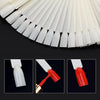 Globalstar Natural Nail Art Practice Tips - 50 Pieces Fan-Shaped Color Display with Mounting Screw