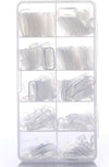 Globalstar 500pcs Clear Acrylic Style False Nail Tips with Box - Professional Salon Manicures