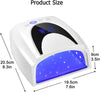 مصباح أظافر LED UV بقوة 72 واط من Globalstar - مصباح أظافر قوي قابل لإعادة الشحن